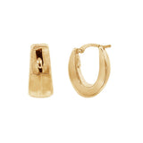 JT ESTATE 14K Yellow Gold Medium Hoop Earrings