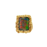 JT ESTATE 14K Yellow Gold Nugget Lab Opal Triplet Cocktail Ring