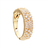 18K Yellow Gold Organic Natural Diamonds Band