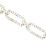 14K Yellow Gold Natural Diamond Paperclip Bracelet