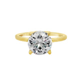 14K Yellow Gold Fawn Solitaire Ring