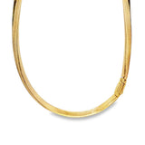 JT ESTATE 14K Yellow And White Gold 20 Inch Half Round Omega Chain