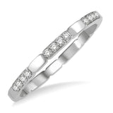 14K White Gold Stackable Natural Diamonds Ring