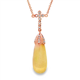 18K Rose Gold Opal Contemporary Necklace
