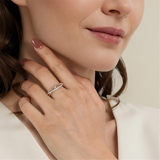 14K Yellow And White Gold Criss Cross Bujukan Diamond Ring