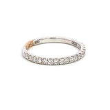 14K White And Rose Gold Classic Natural Diamonds Band