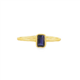 18K Yellow Gold Vermeil Iolite Classic Ring