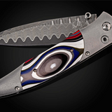 'B30 Overdrive' Fordite Inlay Pocket Knife