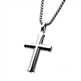 Stainless Steel Apostle Cross Pendant Necklace