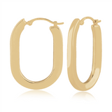 14K Yellow Gold Medium Hoop Earrings