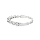 14K White Gold Modern Natural Diamonds Band
