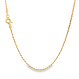 JT ESTATE 14K Yellow Gold 18 Inches Rope Chain