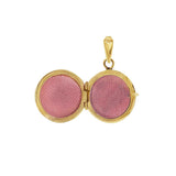 JT ESTATE 14K Yellow Gold Leaf Engraved Locket
