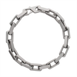 8mm Titanium Matte Finish Paperclip Chain Bracelet