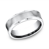 Cobalt Chrome Satin Polish 7mm Concaved Wedding Band