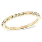 14K Yellow Gold Contemporary Natural Diamonds Band