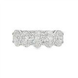 18K White Gold Bold Diamond Anniversary Natural Diamonds Band