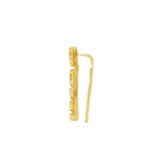 18K Yellow Gold Vermeil Hammered Arrow Climber Earrings