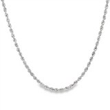 JT ESTATE 14K White Gold 15 Inches Rope Chain