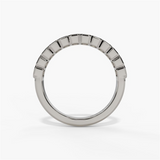 14K White Gold Contemporary Natural Diamonds Band