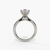 14K White Gold Solitaire Marquise Natural Diamonds Engagement Ring
