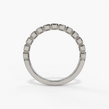 14K White Gold Contemporary Natural Diamonds Band