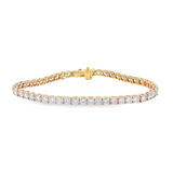 14K Yellow Gold Lab Grown Diamonds 5 Carat Tennis Bracelet