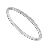 Titanium And 14K White Gold Natural Diamonds Flexie Bracelet