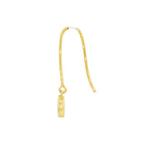 14K Yellow Gold Crystal Opal Dangle Earrings