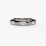14K White Gold Contemporary Natural Diamonds Band