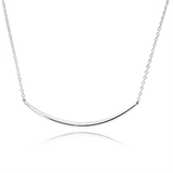 Sterling Silver Curved Bar Pendant