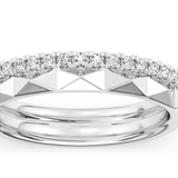 14K White Gold Lab Grown Diamonds Contemporary Band