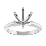 14K White Gold 7.8-8.6mm Round Center Solitaire Engagement Ring