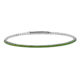 Sterling Silver August Birthstone Flex Bracelet