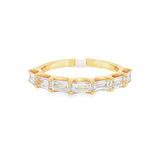 14K Yellow Gold Baguette Natural Diamonds Band