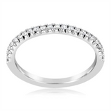 14K White Gold Classic Natural Diamonds Band