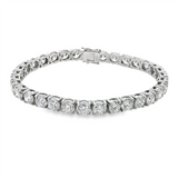 Platinum Natural Diamonds Tennis Bracelet