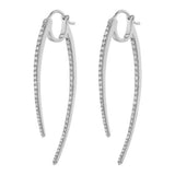 14K White Gold Inside Out Natural Diamonds Earrings