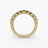 14K Yellow Gold Contemporary Natural Diamonds Band