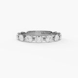 14K White Gold Modern Natural Diamonds Band
