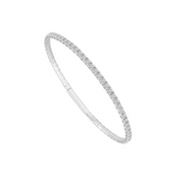 14K White Gold Natural Diamonds Flex Bracelet