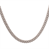22 Inch 8mm Titanium Flat Clasp Miami Cuban Necklace