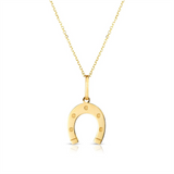 14K Yellow Gold Horseshoe Pendant