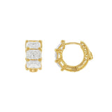 14K Yellow Gold 12Mm Round Natural Diamonds Huggies