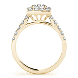 14K Yellow Gold Round Halo Engagement Ring - Jewelers Touch