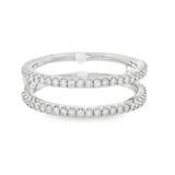 14K White Gold Enhancer Natural Diamonds Band