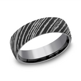 Gray Tantalum ‘The Wood Grain’ 6.5mm European Comfort Fit Wedding Band