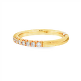 14K Yellow Gold Classic Natural Diamonds Band