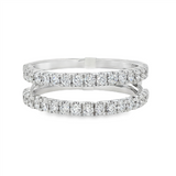 14K White Gold Enhancer Natural Diamonds Band