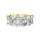 18K Yellow And White Gold Lab Grown Diamonds Bold Diamond Anniversary Band